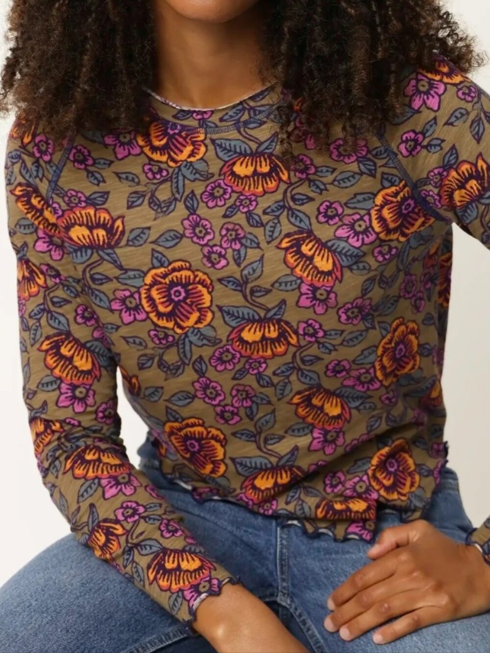 Natural Life Lily Cotton Long Sleeve Tee Shirt
